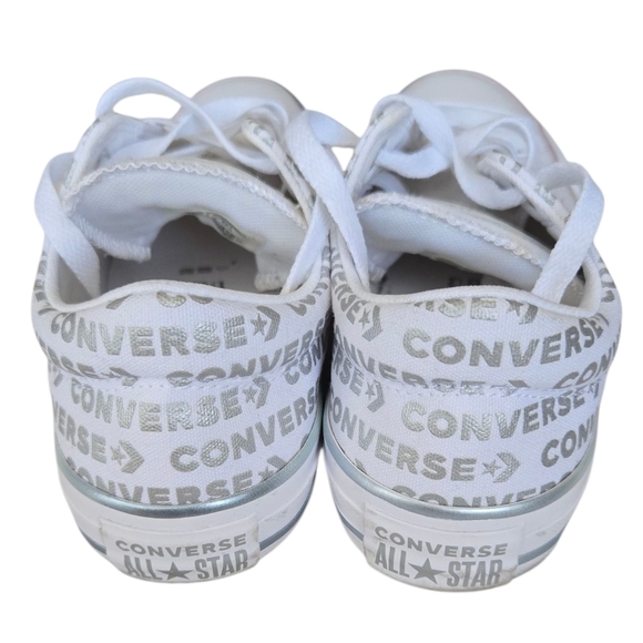 Converse Iridescent Women's White Sneakers Size 9 - Picture 5 of 8